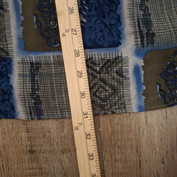 Selected By Kelin Collection Vintage Mens XL Long Sleeve Shirt Blue Brown Tan - Picture 8 of 8